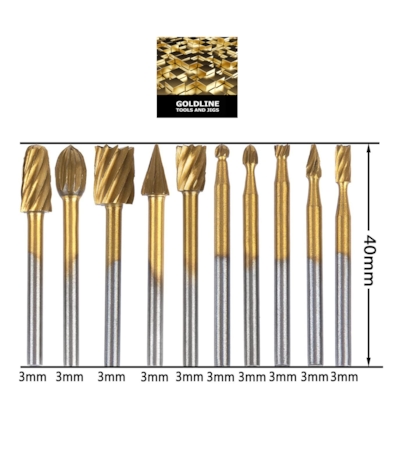 GOLDLINE - BROCAS PARA MICRORRETÍFICAS EM TITÂNIO