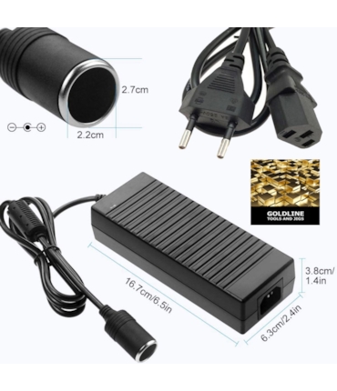 GOLDLINE - COMPRESSOR DIGITAL DE AR PORTÁTIL - 12 VOLTS - 150 PSI - COM CABO DE ENTRADA 110 V / 220 V GOLDLINE - COMPRESSOR DIGITAL DE AR PORTÁTIL - 12 VOLTS - 150 PSI - COM CABO DE ENTRADA 110 V / 220 V