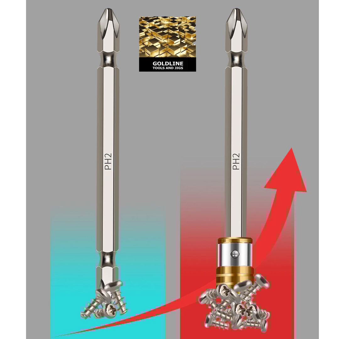 GOLDLINE - CONJUNTO COM 7 PONTEIRAS PHILLIPS PH2 MAGNETIZADAS