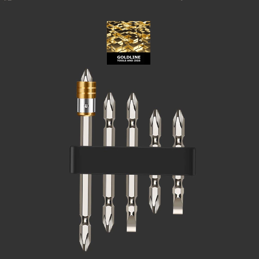 GOLDLINE - CONJUNTO DE BITS E PONTEIRAS MAGNETIZADAS COM FIXADOR