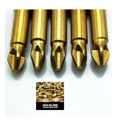 GOLDLINE -  CONJUNTO DE BITS PHILLIPS EM TITÂNIO - PH2 GOLDLINE -  CONJUNTO DE BITS PHILLIPS EM TITÂNIO - PH2