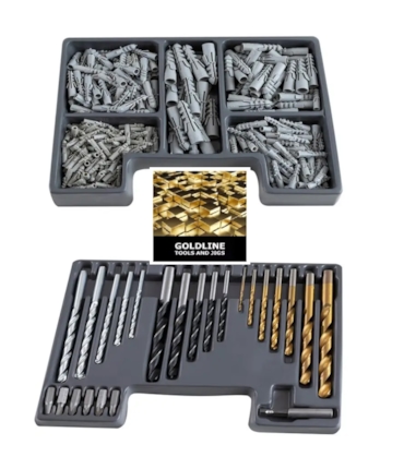 GOLDLINE - CONJUNTO DE BROCAS PARA CONCRETO, METAL E MADEIRA GOLDLINE - CONJUNTO DE BROCAS PARA CONCRETO, METAL E MADEIRA