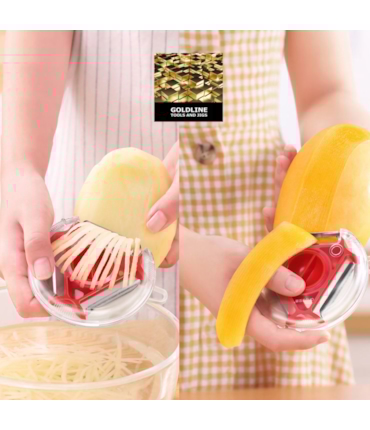 GOLDLINE - CORTADOR FRUTAS E LEGUMES - 3 EM 1 GOLDLINE - CORTADOR FRUTAS E LEGUMES - 3 EM 1