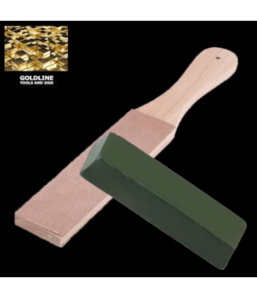 GOLDLINE - ESTROPO COM PASTA E CERA PARA AFIAÇÃO E POLIMENTO GOLDLINE - ESTROPO COM PASTA E CERA PARA AFIAÇÃO E POLIMENTO