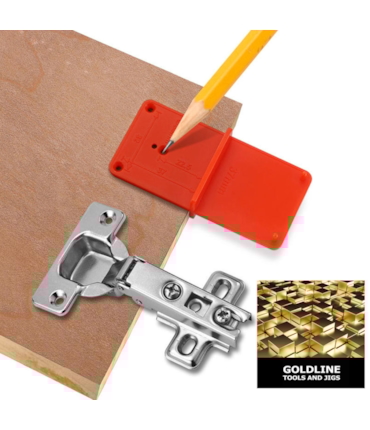 GOLDLINE - GABARITO JIG PARA DOBRADIÇAS - 35 MM E 40 MM GOLDLINE - GABARITO JIG PARA DOBRADIÇAS - 35 MM E 40 MM