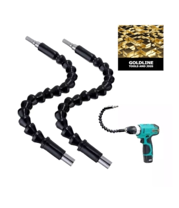 GOLDLINE - KIT COM 2 EIXOS FLEXÍVEIS (CHICOTES) PARA PARAFUSADEIRA 1/4