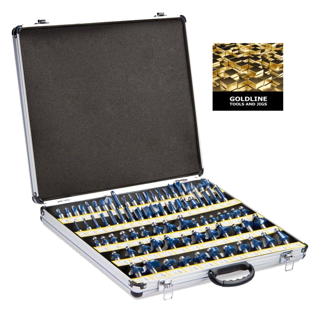 GOLDLINE - KIT COM 80 FRESAS PARA MADEIRA - EM METAL DURO - 1/4 E