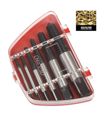 GOLDLINE - KIT DE BROCAS PARA EXTRAÇÃO DE PARAFUSOS DANIFICADOS