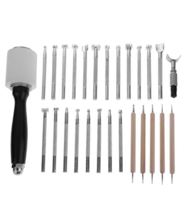 GOLDLINE - KIT PARA GRAVAÇÃO EM COURO - 27 PEÇAS GOLDLINE - KIT PARA GRAVAÇÃO EM COURO - 27 PEÇAS