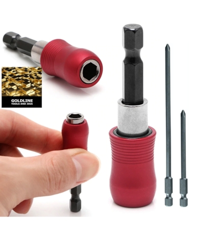 GOLDLINE -  KIT PONTEIRA QUICK-RELEASE PARA BITS COM PONTEIRAS PHILLIPS 3 E 6 POLEG.