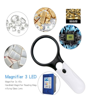 GOLDLINE - LUPA LENTE DUPLA COM LED GOLDLINE - LUPA LENTE DUPLA COM LED