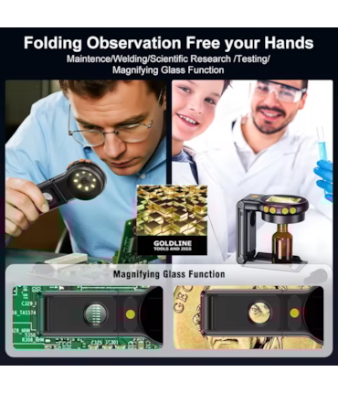 GOLDLINE - MICROSCÓPIO DIGITAL PORTÁTIL GOLDLINE - MICROSCÓPIO DIGITAL PORTÁTIL