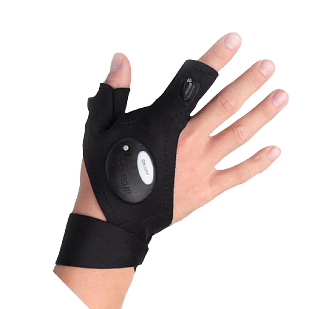 GOLDLINE - PAR DE LUVAS COM LUZ LED EXTERNA