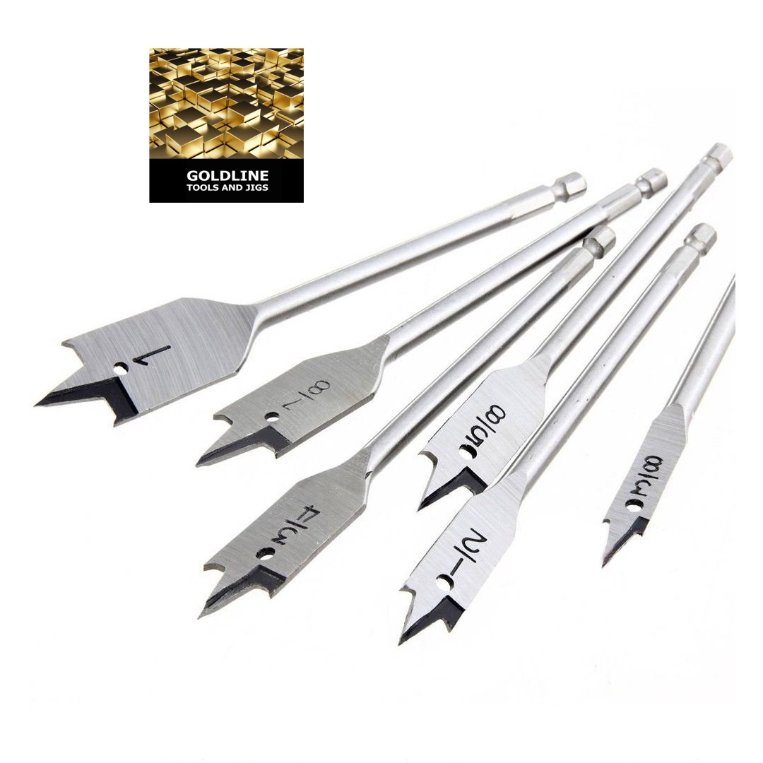 GOLDLINE –  CONJUNTO COM BROCAS CHATAS PARA MADEIRA