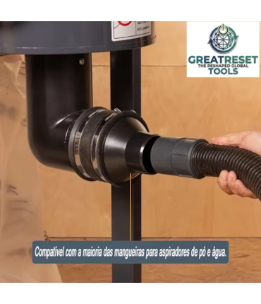GRT - ADAPTADOR DE CONEXÃO PARA ASPIRAÇÃO DE PÓ - 100MM x 63MM