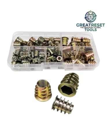 GRT - KIT BUCHAS SEXTAVADO ROSQUEÁVEL PARA MADEIRA - 75 PEÇAS