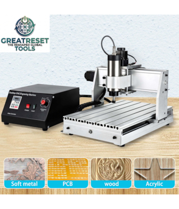 GRT - MÁQUINA CNC ROUTER 6040 4 EIXOS COM SPINDLE 2.2KW + INVERSOR