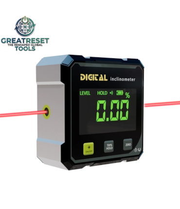 GRT - MEDIDOR DE ÂNGULO DIGITAL COM LASER DUPLO - INCLINÔMETRO