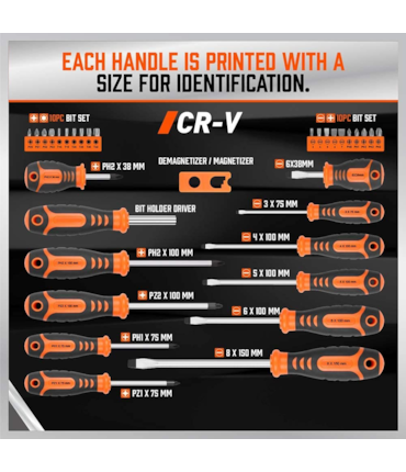 HORUSDY - CONJUNTO DE CHAVES E BITS - 33 PCS HORUSDY - CONJUNTO DE CHAVES E BITS - 33 PCS