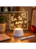 ILUMINATI - LUMINÁRIA DE MESA COM LED DE MENSAGENS - TELA QUADRADA