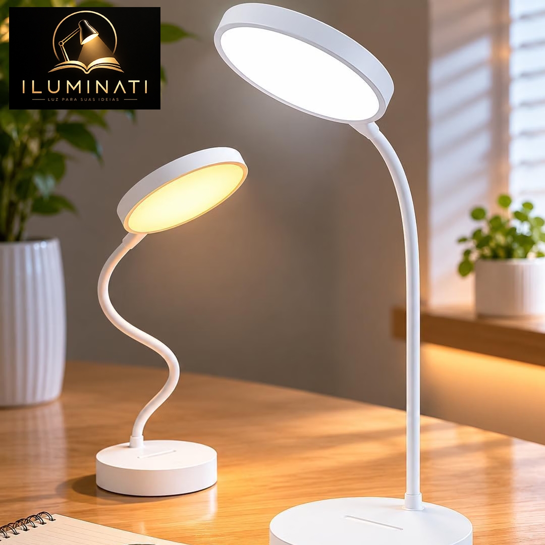 ILUMINATI - LUMINÁRIA DE MESA COM LED RECARREGÁVEL