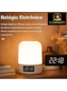 ILUMINATI - LUMINÁRIA DE MESA COM LED, RELÓGIO DIGITAL E CONTROLE REMOTO
