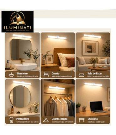 ILUMINATI - LUMINÁRIA LED MAGNÉTICA RECARREGÁVEL
