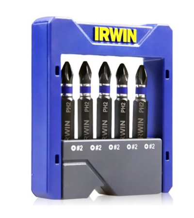 IRWIN - CONJUNTO DE PONTEIRAS PHILIPS PH2 - 5 PEÇAS