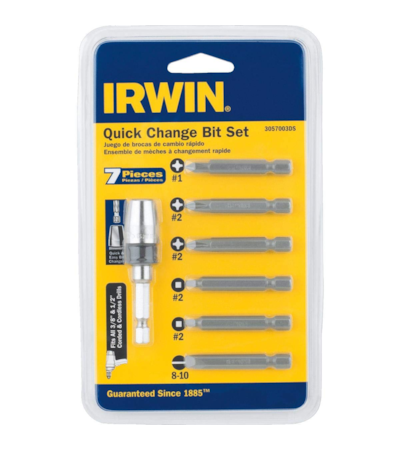 IRWIN - JOGO DE BITS MUNTIFUNCIONAL - 7 PCS