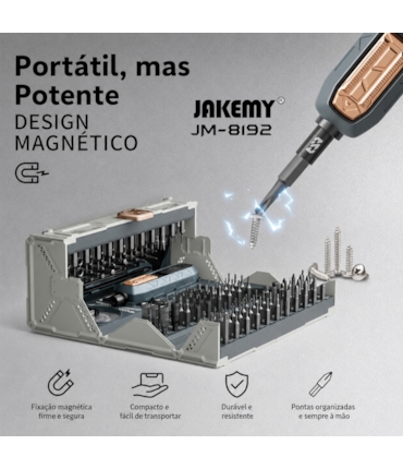 JAKEMY - KIT ORIGINAL DE BITS PARA MICRO-REPAROS - 180 PEÇAS