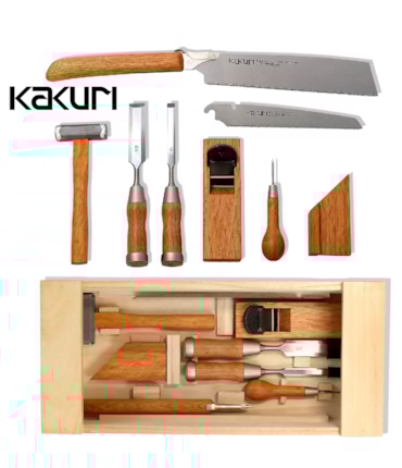 KAKURI - CONJUNTO DE FERRAMENTAS JAPONESAS PARA CARPINTARIA KAKURI - CONJUNTO DE FERRAMENTAS JAPONESAS PARA CARPINTARIA