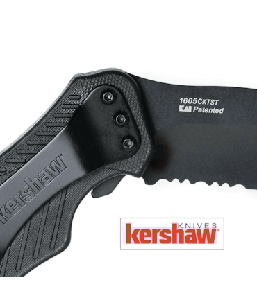 KERSHAW - CANIVETE CLASH BLACK SERRATED POCKET KNIFE - 1605CKTST KERSHAW - CANIVETE CLASH BLACK SERRATED POCKET KNIFE - 1605CKTST