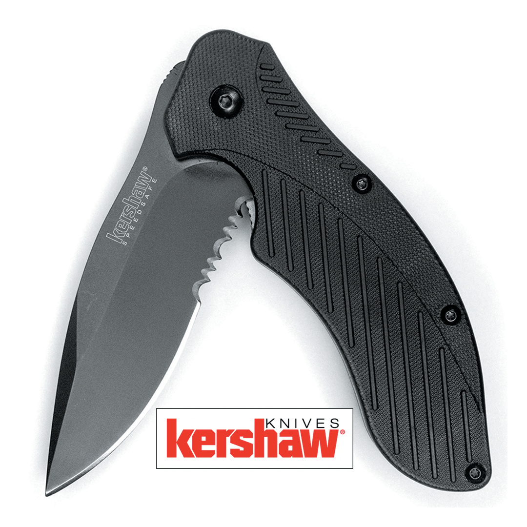 KERSHAW - CANIVETE CLASH BLACK SERRATED POCKET KNIFE - 1605CKTST