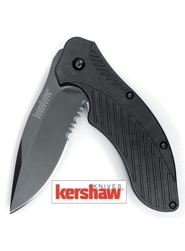 KERSHAW CANIVETE CLASH BLACK SERRATED POCKET KNIFE 1605CKTST Tools BR