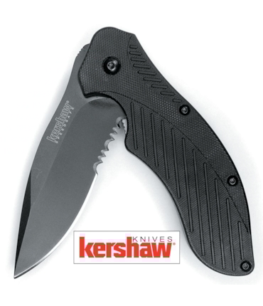 KERSHAW - CANIVETE CLASH BLACK SERRATED POCKET KNIFE - 1605CKTST KERSHAW - CANIVETE CLASH BLACK SERRATED POCKET KNIFE - 1605CKTST