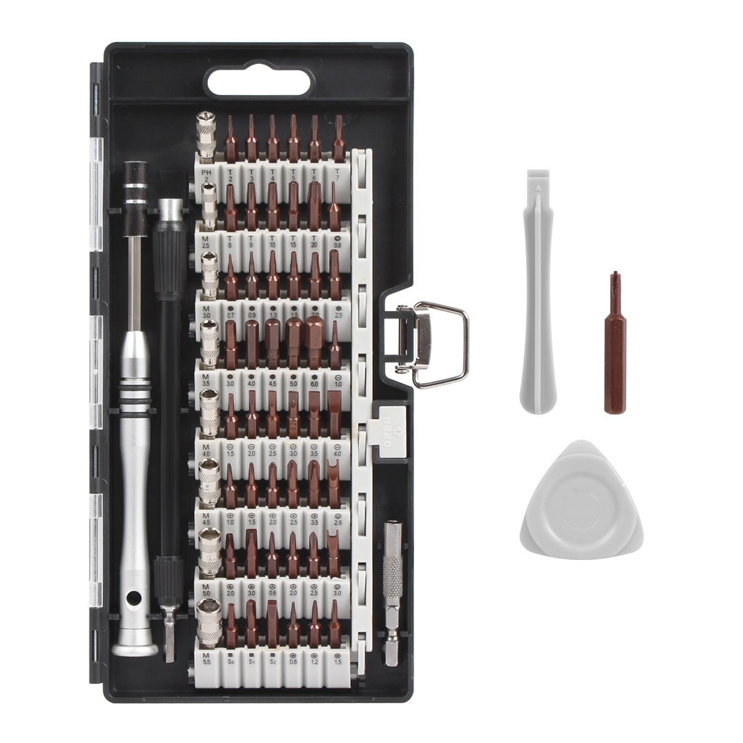 KIT COM FERRAMENTAS PARA MICRO-REPAROS COM 63 PEÇAS - S2