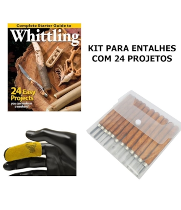 KIT COMPLETO PARA ENTALHE - COM FORMÕES, LIVRO E PROTETOR DE DEDO