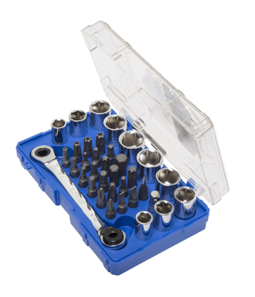 KOBALT - JOGO DE SOQUETES SEXTAVADOS E BITS - 35 PCS KOBALT - JOGO DE SOQUETES SEXTAVADOS E BITS - 35 PCS