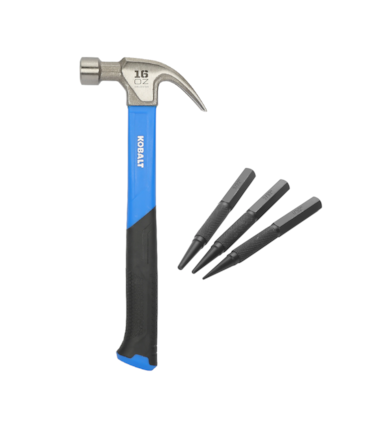 KOBALT - MARTELO PARA CARPINTEIRO DE 16 OZ COM 3 PUNÇÕES