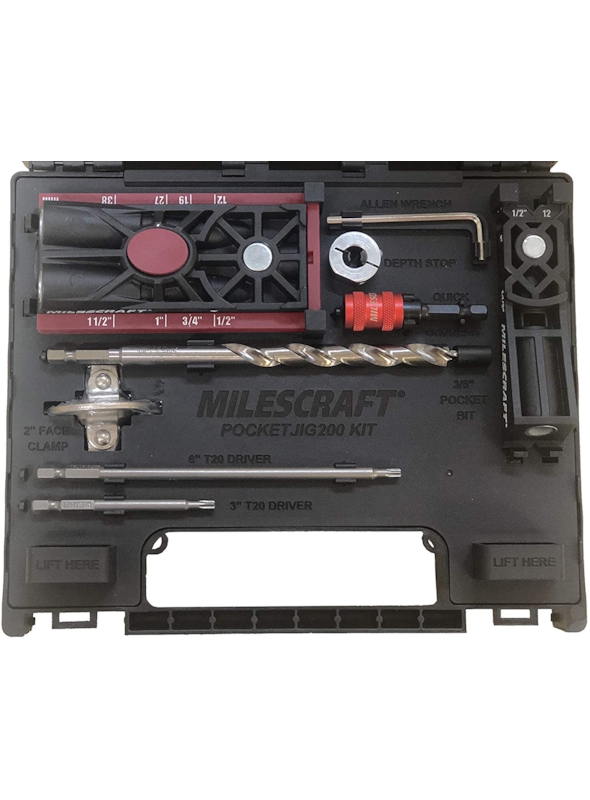 MILESCRAFT COMBO POCKET HOLE JIG 200XCJ COM GRAMPO DE 2 POLEG. Tools BR