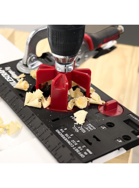 MILESCRAFT EURO HINGE JIG GABARITO PARA FURAÇÃO DE DOBRADIÇAS TIPO