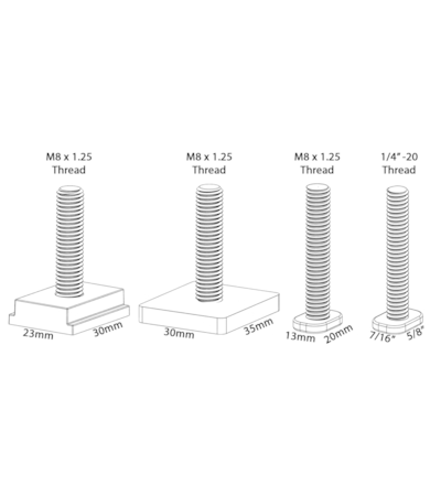 MILESCRAFT - TRACK LOCK - ADAPTADOR DE GRAMPOS ÂNCORA PARA TRILHOS T-TRACK