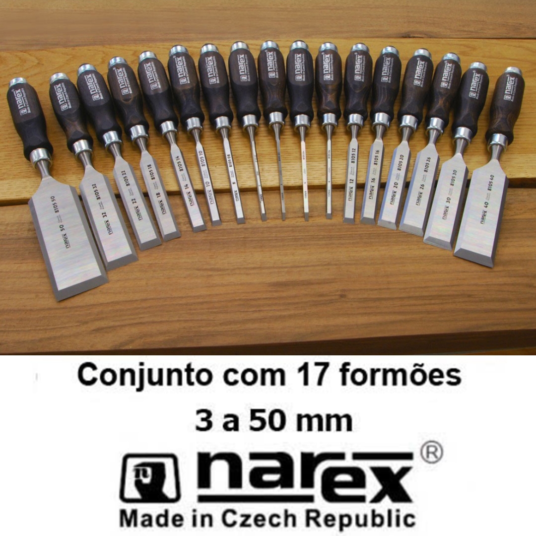 NAREX - CONJUNTO COM 17 FORMÕES TCHECOS - 8105 - 03 a 50 MM - CLÁSSICOS