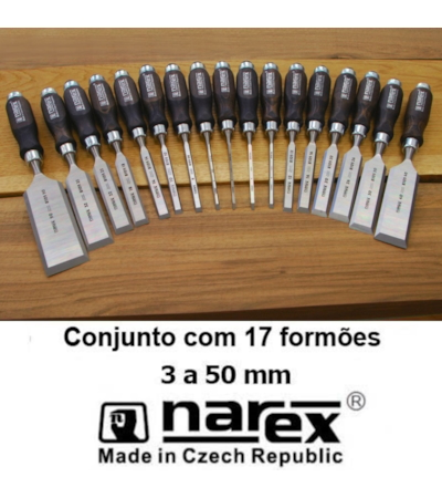 NAREX - CONJUNTO COM 17 FORMÕES TCHECOS - 8105 - 03 a 50 MM - CLÁSSICOS