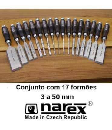 NAREX - CONJUNTO COM 17 FORMÕES TCHECOS - 8105 - 03 a 50 MM - CLÁSSICOS NAREX - CONJUNTO COM 17 FORMÕES TCHECOS - 8105 - 03 a 50 MM - CLÁSSICOS
