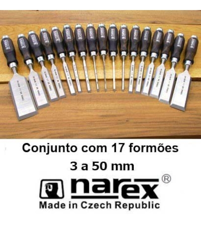 NAREX - CONJUNTO COM 17 FORMÕES TCHECOS - 8105 - 03 a 50 MM - CLÁSSICOS