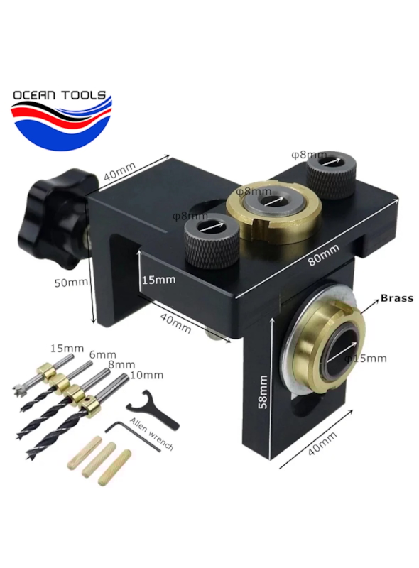 Gabarito Para Cavilha E Minifix OCEAN TOOLS - GABARITO UNIVERSAL PARA CAVILHAS E MINIFIX - Tools BR