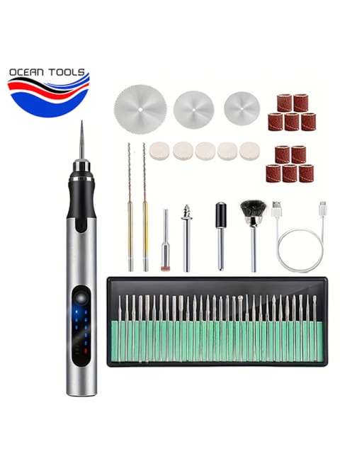 OCEAN TOOLS - KIT COM MICRORRETÍFICA PORTÁTIL E ACESSÓRIOS