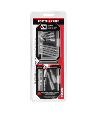 PORTER CABLE - JOGO DE BITS - 20 PCS