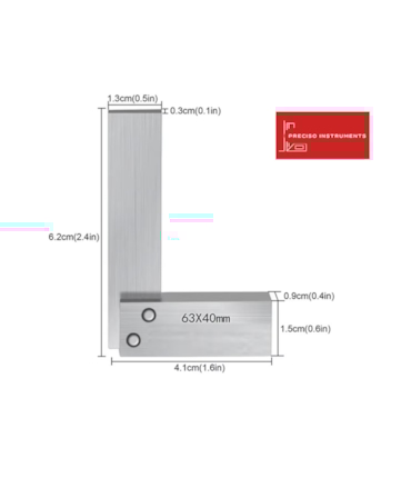 PRECISO - ESQUADRO 63 X 40 MM PRECISO - ESQUADRO 63 X 40 MM